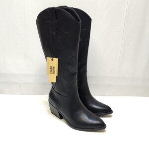 Madden NYC Western Style Cowgirl Boot Size 6 Performance Insole Faux Leather NWT
